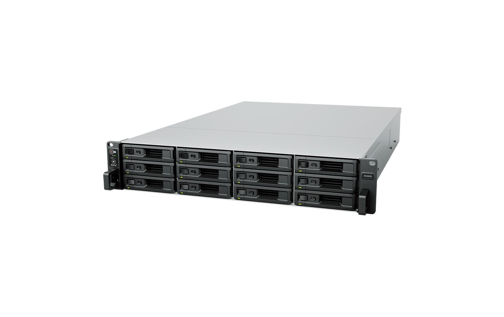 Synology SA3400D – 12-Bay Rack 2U NAS – Intel Xeon D-1541, 8 GB RAM, 10GbE, redundantes Netzteil