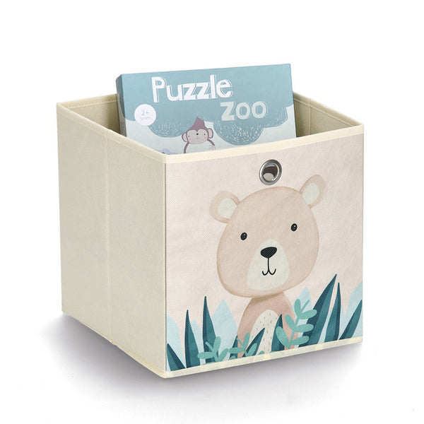 Zeller Present Aufbewahrungsbox – Vlies – Beige – 280 × 280 × 280 mm