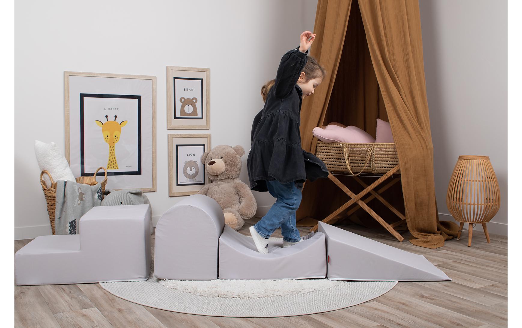 Knorrtoys Soft Spielblöcke – 45 × 35 × 215 cm – Schaumstoff, Baumwolle – Grau – ab 3 Jahren