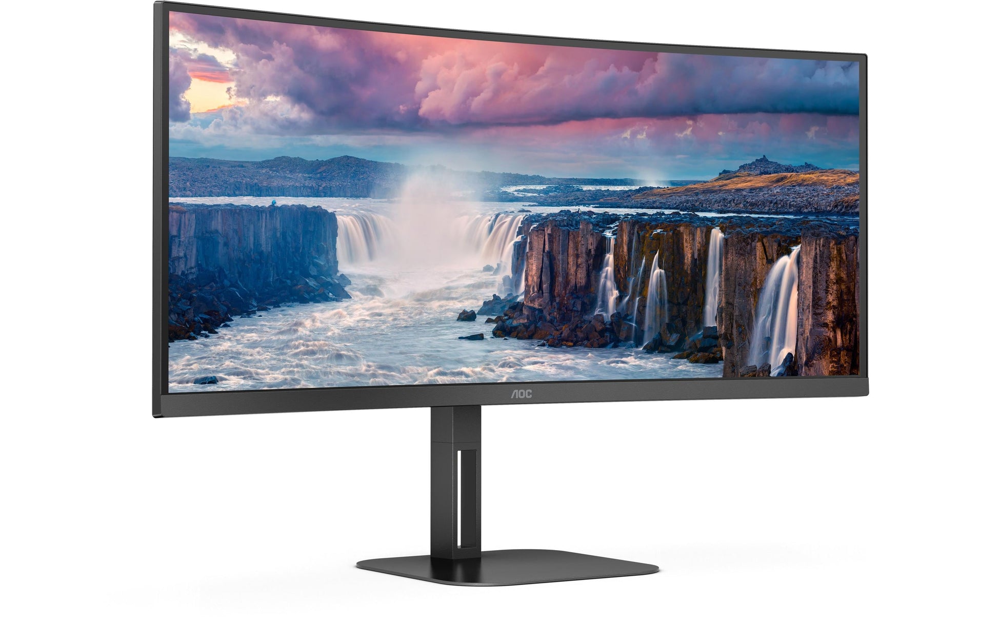AOC CU34V5C/BK – 34" Curved, 3440 × 1440 (UWQHD), VA, 100 Hz, USB-C 65 W