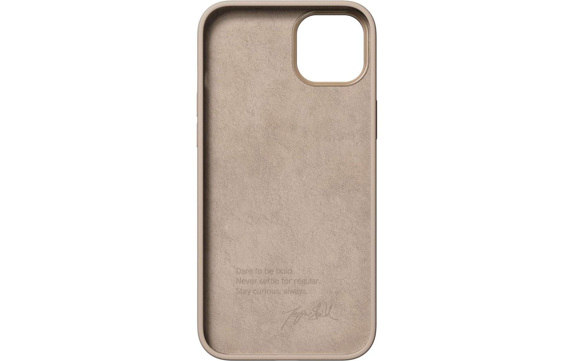 Nudient Bold – Backcover – für Apple iPhone 14 Plus, Recycelbarer Kunststoff, Leinen Beige