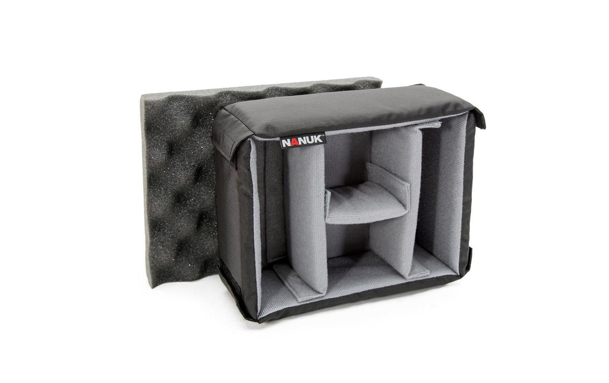Nanuk NK-905-DIVI Kleinteilebox/-einsatz – mit Deckelschaum, Grau, B 190 × H 127 × T 165 mm, für Nanuk 905