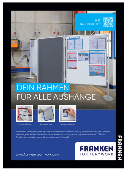 Franken Aushangrahmen – A4, Schwarz – 2 Stk.
