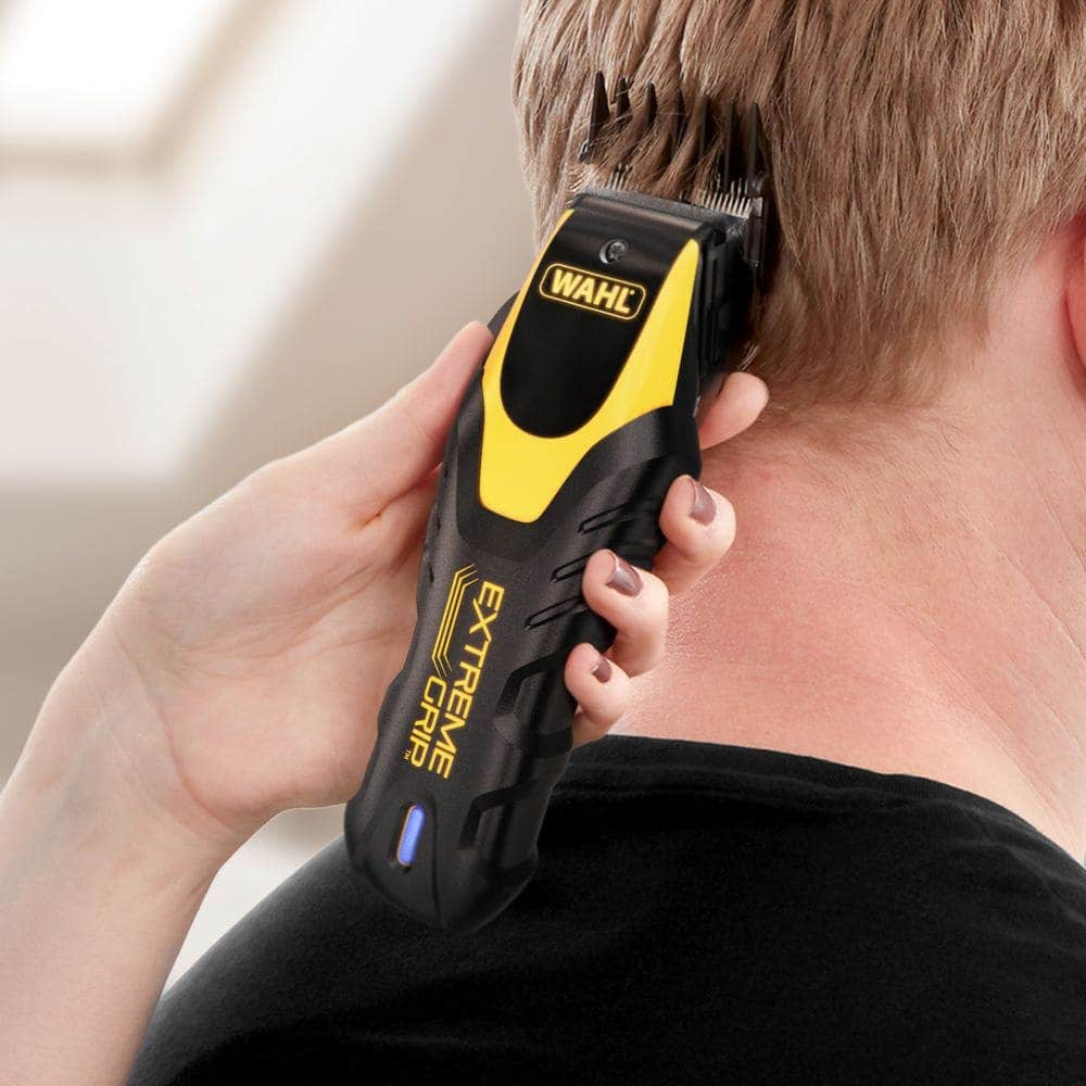 Wahl Haarschneider Extrem Grip Kabellos – Akku 120 min, 0,7–3 mm – Metall, Schwarz/Gelb