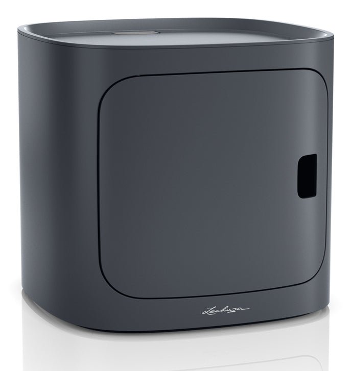 Lechuza PILA Color Storage Topfpflanzer – 28,5 l – Kunststoff, schiefergrau, 35 × 35 × 32,6 cm