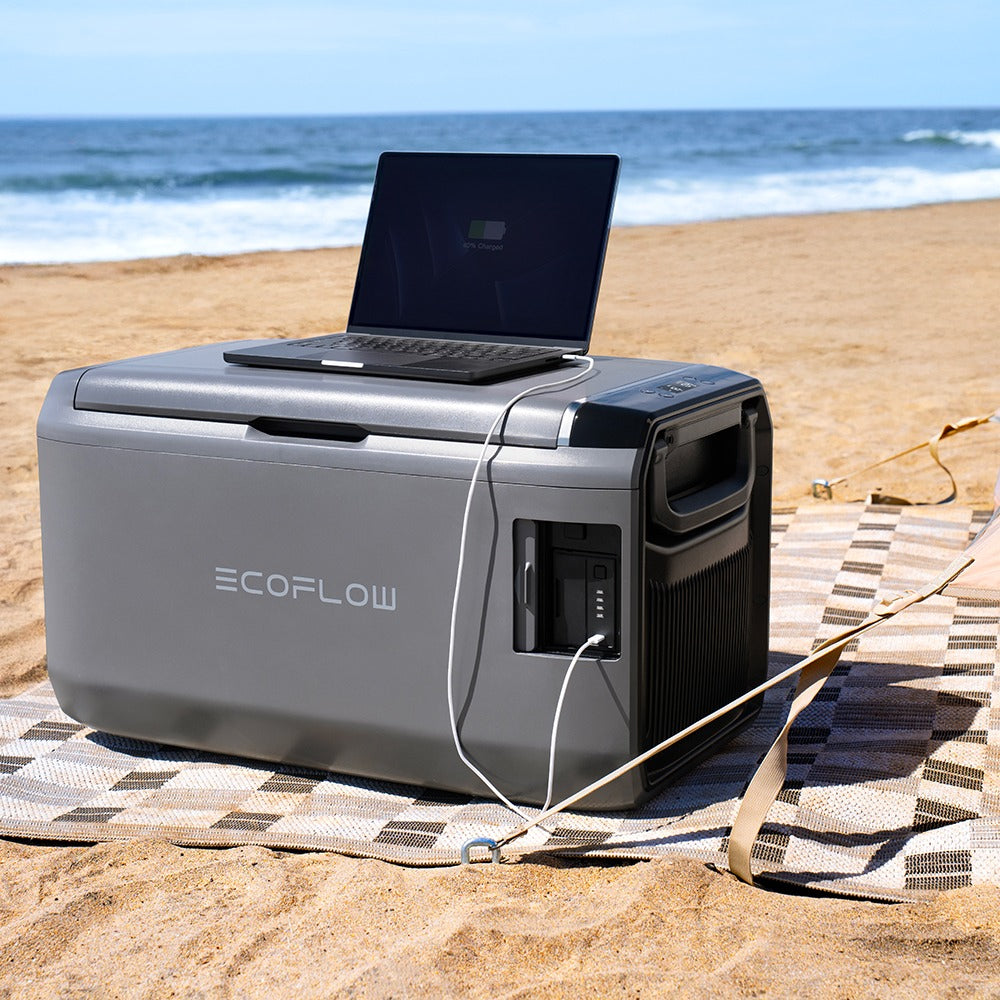 EcoFlow Kühlbox GLACIER Classic – 45 l, 12/24/100–240 V, Kompressor, Energieeffizienzklasse C