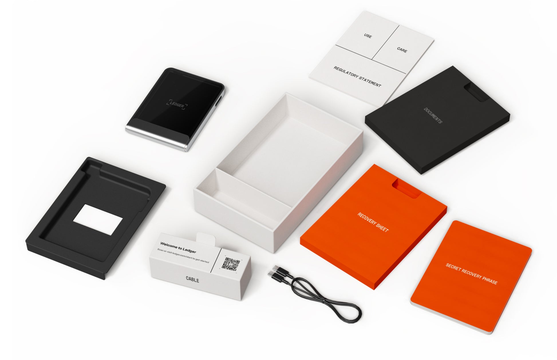 Ledger Flex Graphite Hardware-Wallet für iOS, Windows, macOS und andere – Bluetooth, USB-C – Akku 200 mAh