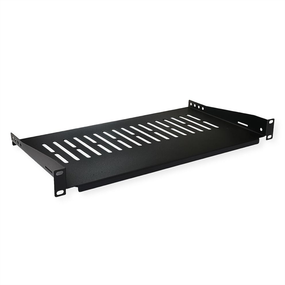 VALUE Rack-Regalboden – 19" – 1U – 485 × 250 × 44 mm – 10 kg – schwarz – 1 Stk.
