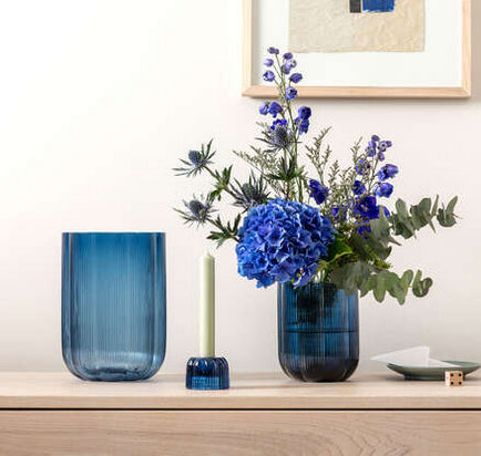 Villeroy & Boch Fleur Vase – Ø 16 × 22,5 cm, 3'500 ml – Glas, Blau