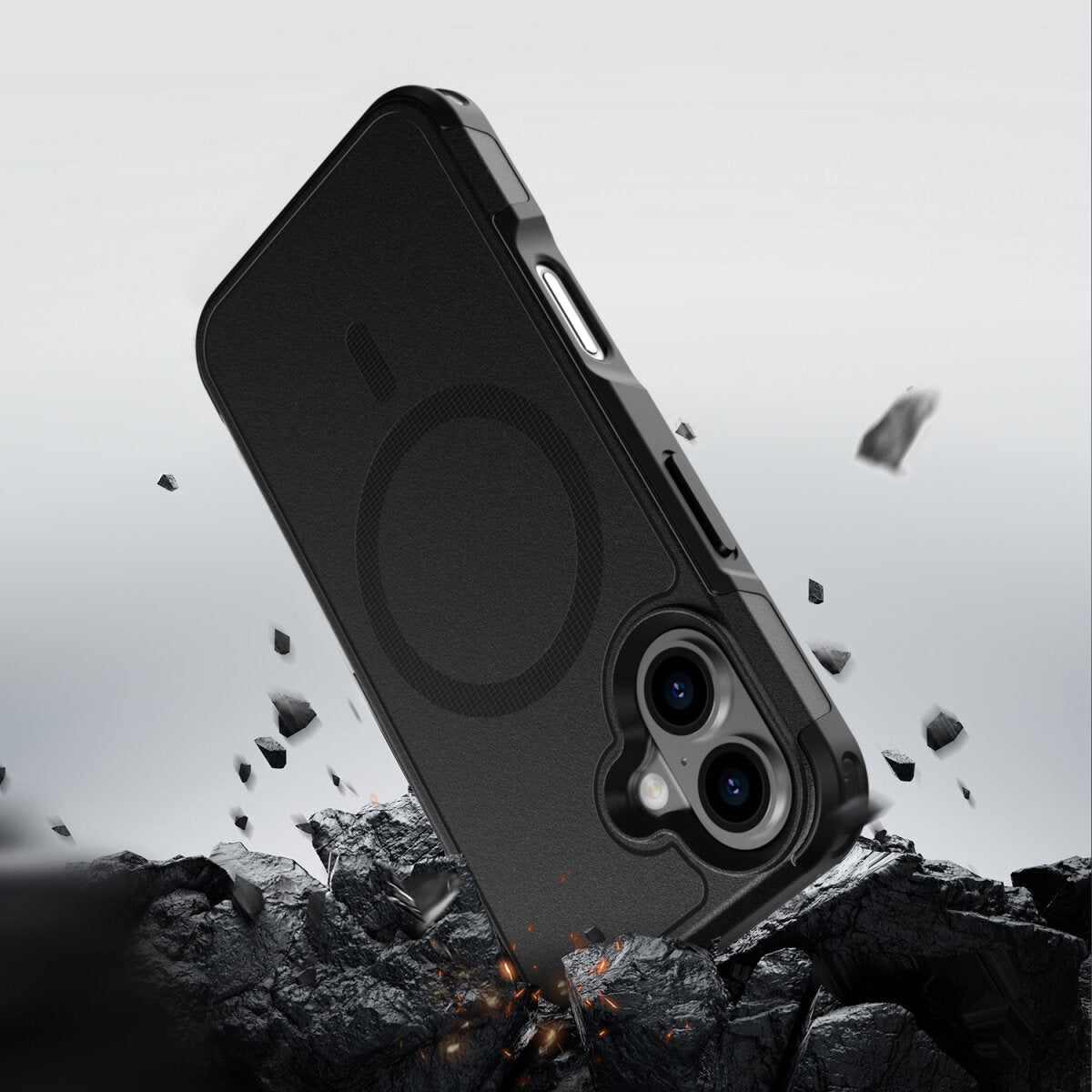 4smarts Backcover Defend – für Apple iPhone 17 – schwarz – TPU/PC – MagSafe-kompatibel, stossfest
