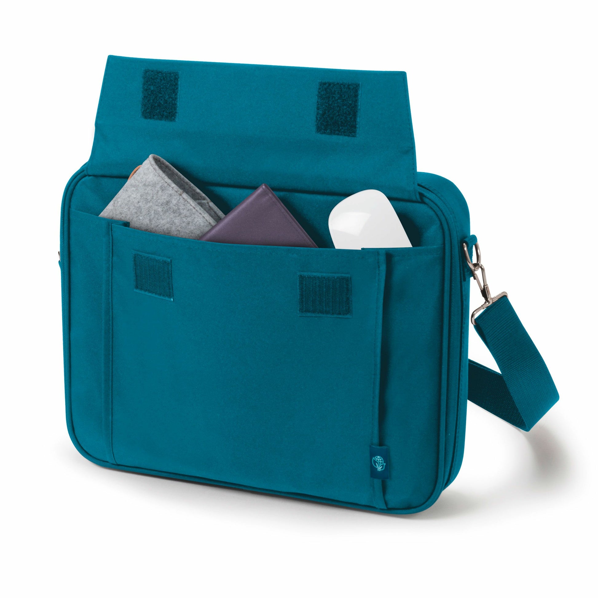 DICOTA Notebook-Tasche für Notebooks bis 17,3" – aus recyceltem PET, abnehmbarer Schultergurt – Blau
