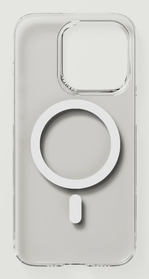 Nudient – Backcover – für Apple iPhone 15 Pro – transparent – recycelbarer Kunststoff – MagSafe-kompatibel