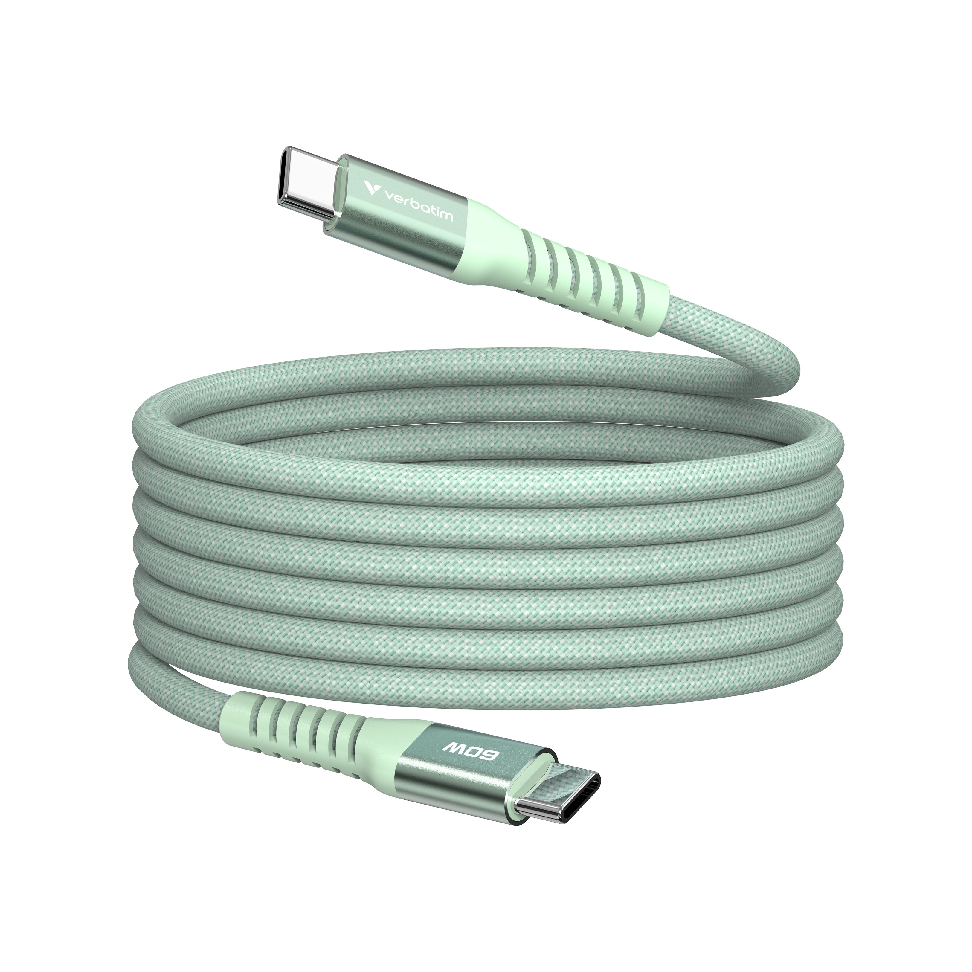 Verbatim USB-C auf USB-C Kabel – USB 2.0 – 1,2 m – PD 60 W – Grün – für iPhone, Galaxy und mehr