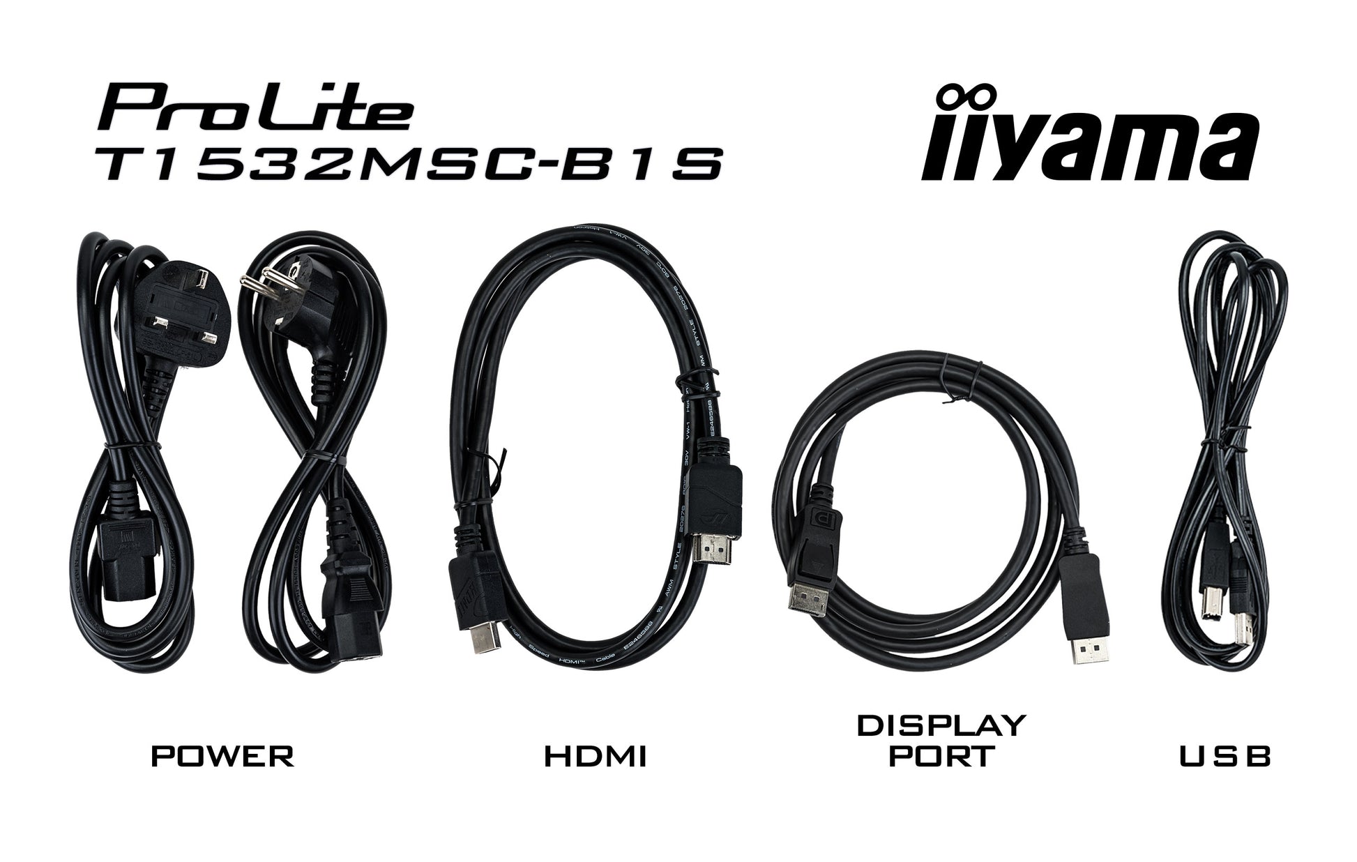 iiyama 15" XGA PCAP 10-Finger-Touch – HDMI, DisplayPort, Randlos, 330 cd/m²