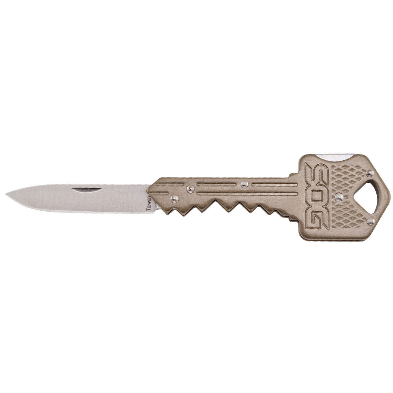 SOG KEY102-CP Schlüsselmesser – Klingenlänge 38 mm, Gesamtlänge 102 mm