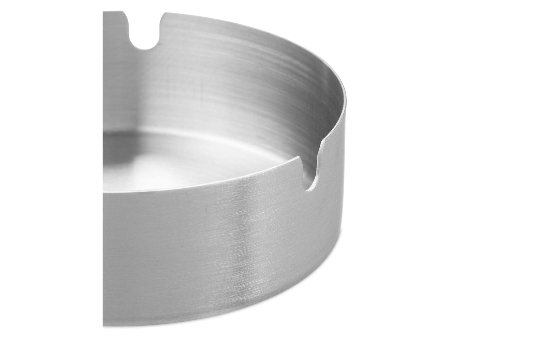 Relaxdays Aschenbecher – Ø 10 cm × 3,5 cm, Edelstahl, silber, spülmaschinenfest, 2 Stk.