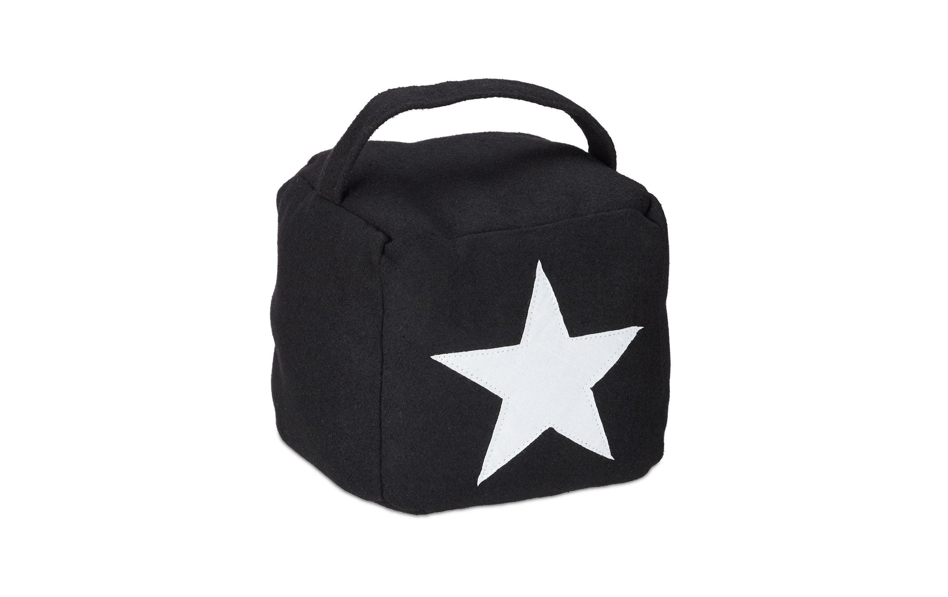 Relaxdays Türstopper – Polyester/Sand – Schwarz – Ø 150 × H 200 mm