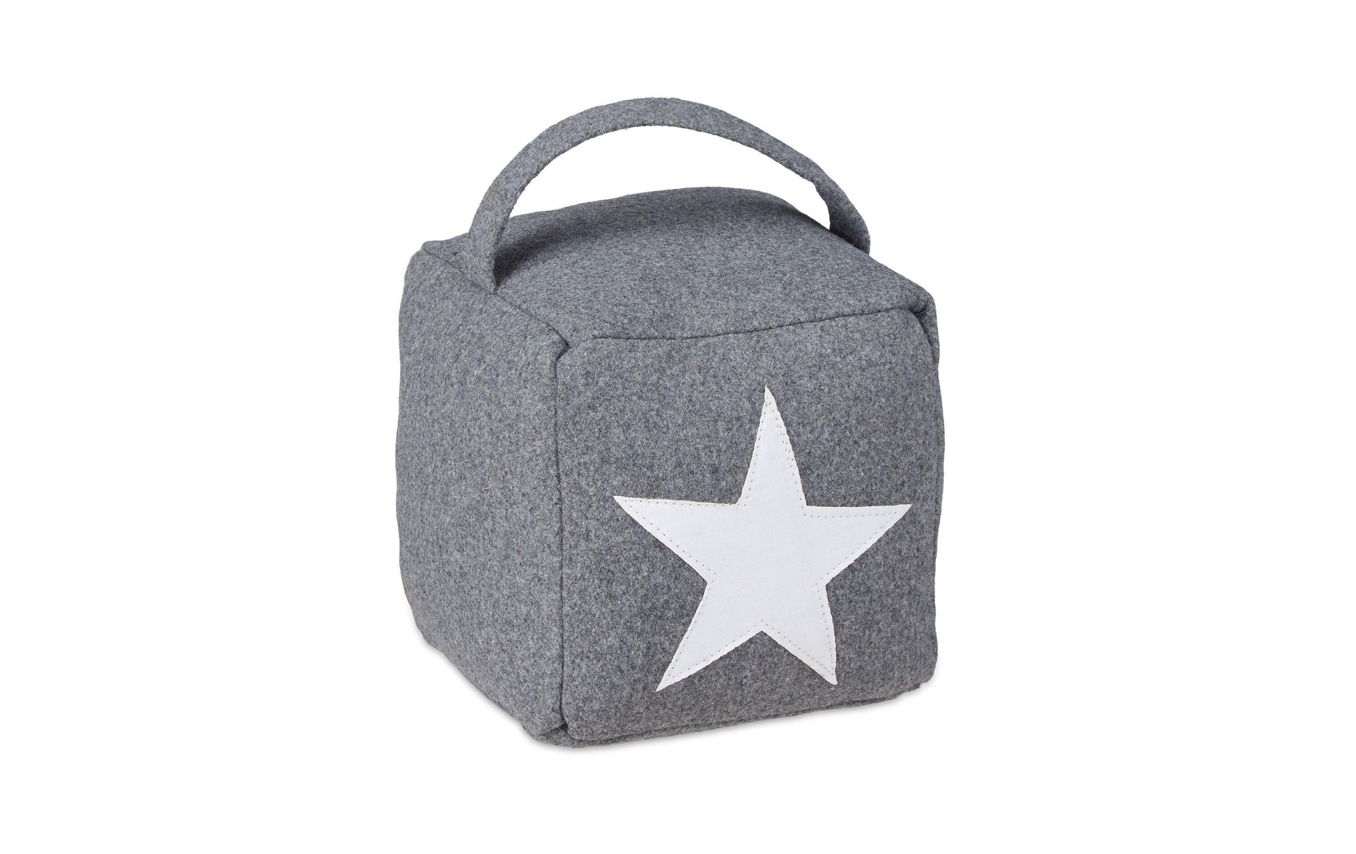 Relaxdays Türsicherung Stern 150 × 150 × 200 mm, Polyester/Sand, Grau, freistehend