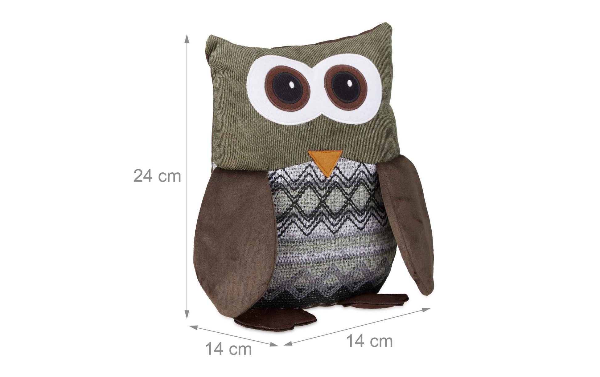 Relaxdays Türstopper – Polyester/Sand – Grau/Braun – Ø 140 × H 240 mm