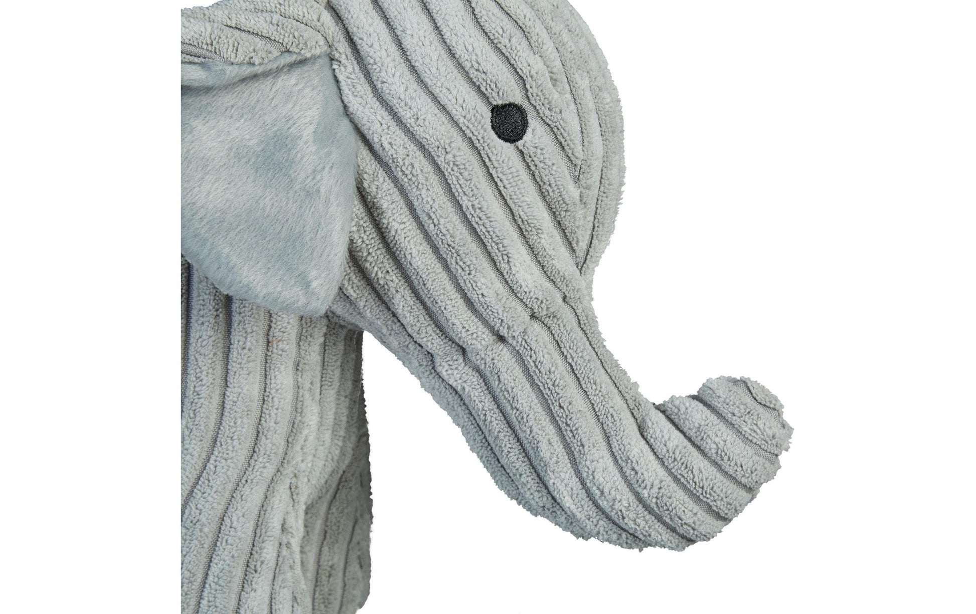 Relaxdays Elefant Türstopper – Polyester/Sand – Grau – 140 × 220 × 380 mm