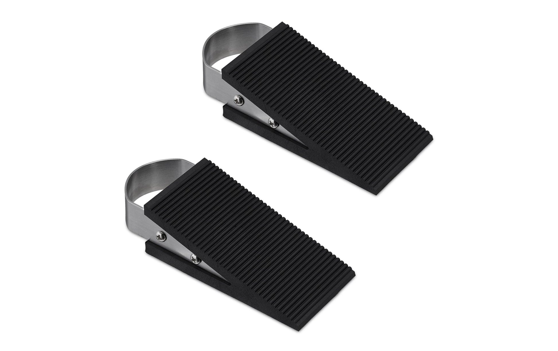 Relaxdays Türstopper – Gummi/Edelstahl – Schwarz – 50 × 30 × 120 mm