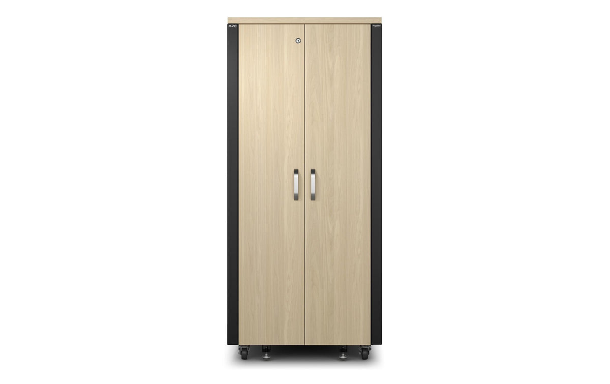 APC 19" Netzwerkschrank 32U, abschliessbar, 750 × 1130,4 × 1675 mm, Ahorn, Schwarz