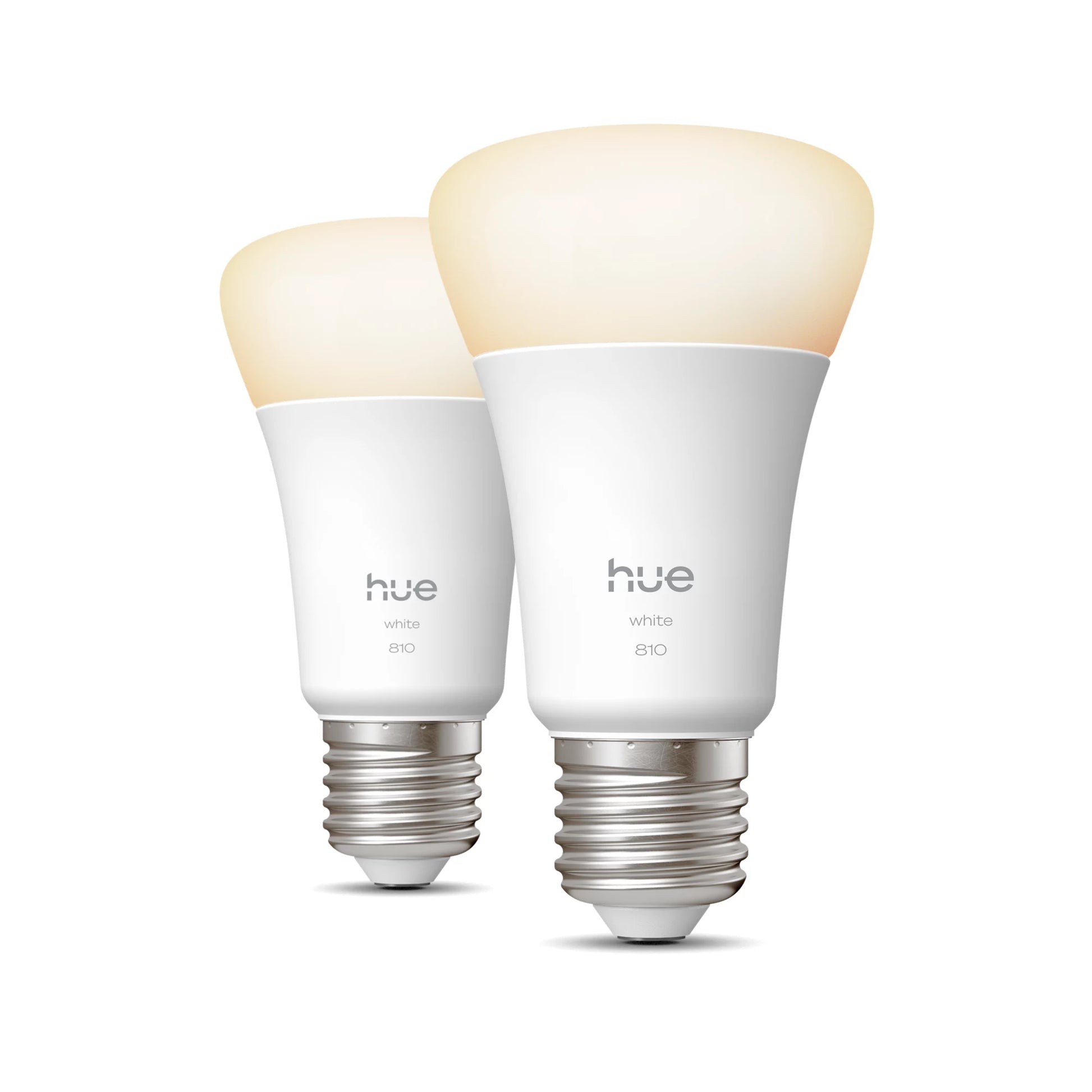 Philips by Signify Philips Hue Smart-Leuchtmittel E27 – 810 lm, 2700 K, App, dimmbar – 2er-Pack
