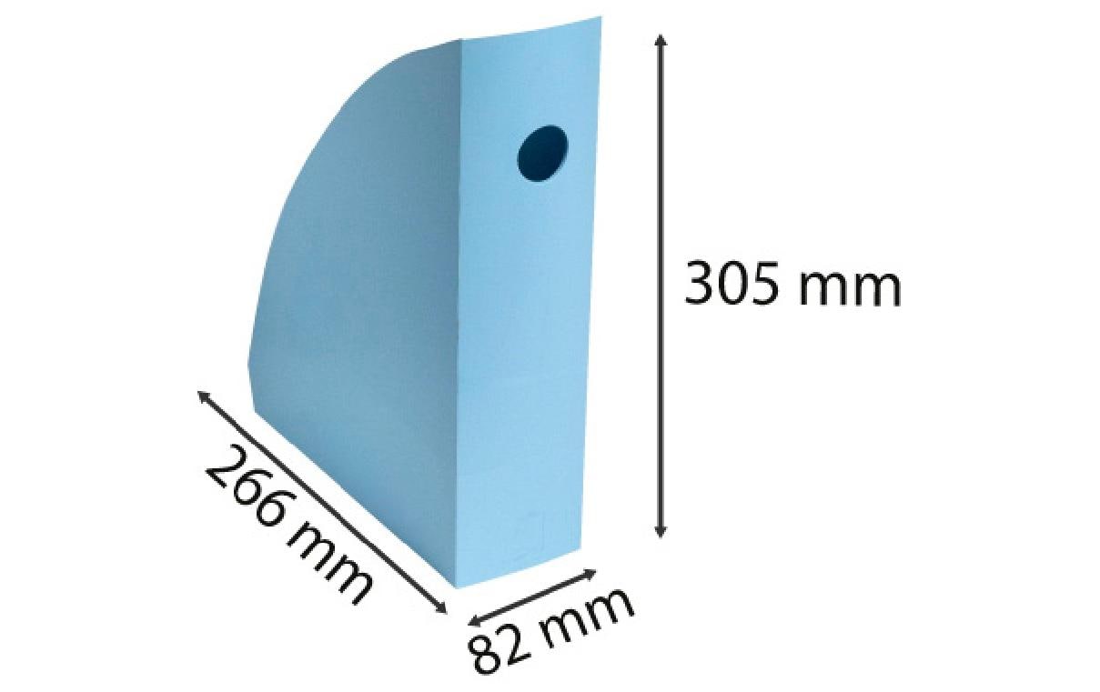 Exacompta Stehsammler Mag Cube – A4+ – Kunststoff – Hellblau – 266 × 82 × 305 mm