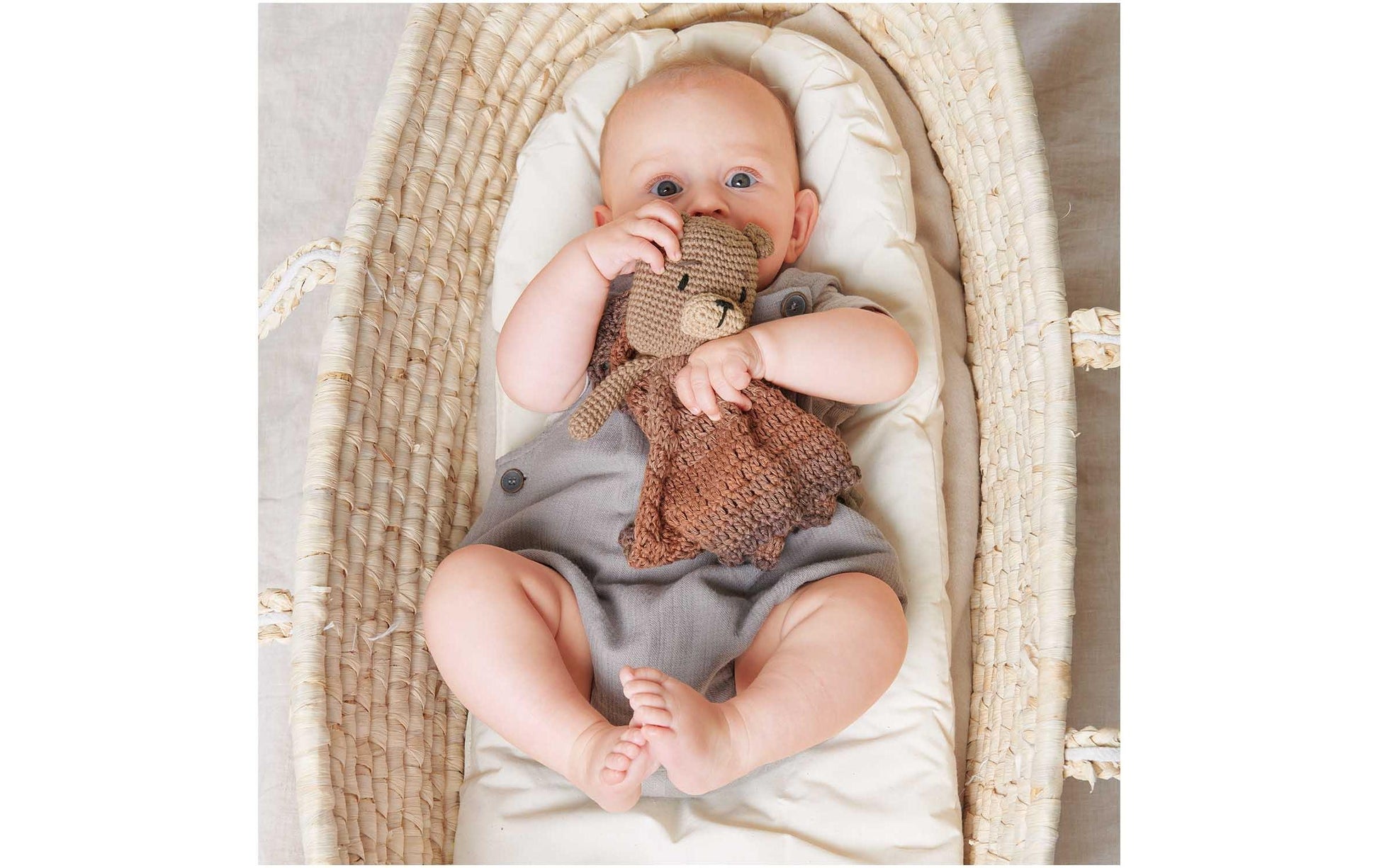Rico Design Häkelset – Teddy – Baumwolle, Braun – 8-teilig