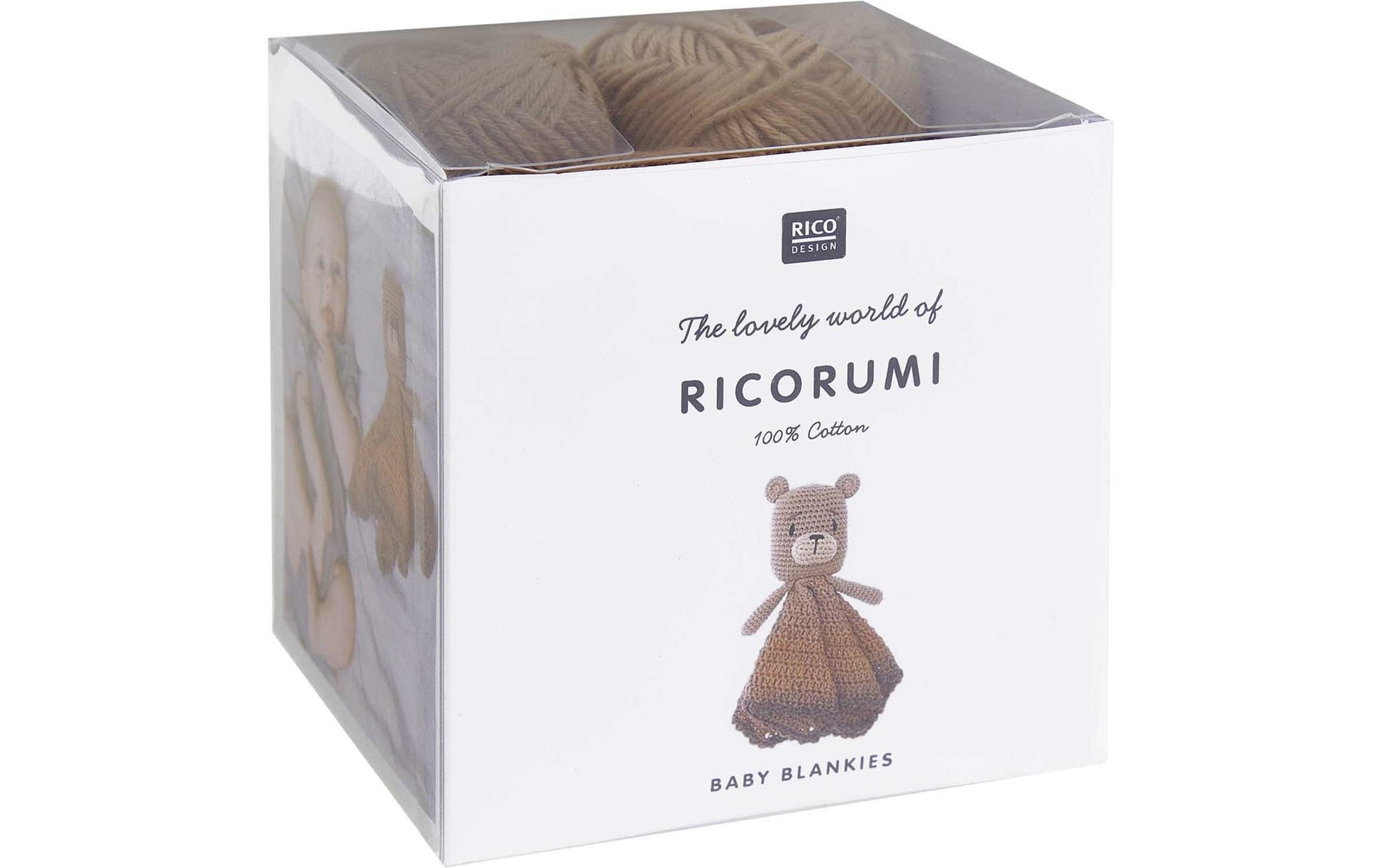 Rico Design Häkelset – Teddy – Baumwolle, Braun – 8-teilig