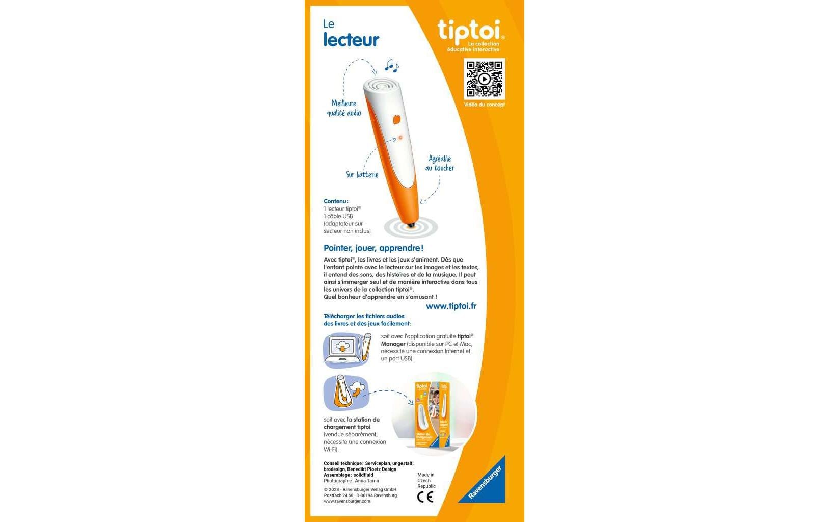 Ravensburger Interaktiver Stift – tiptoi Interaktiver Leser, Französisch, ab 2 Jahren