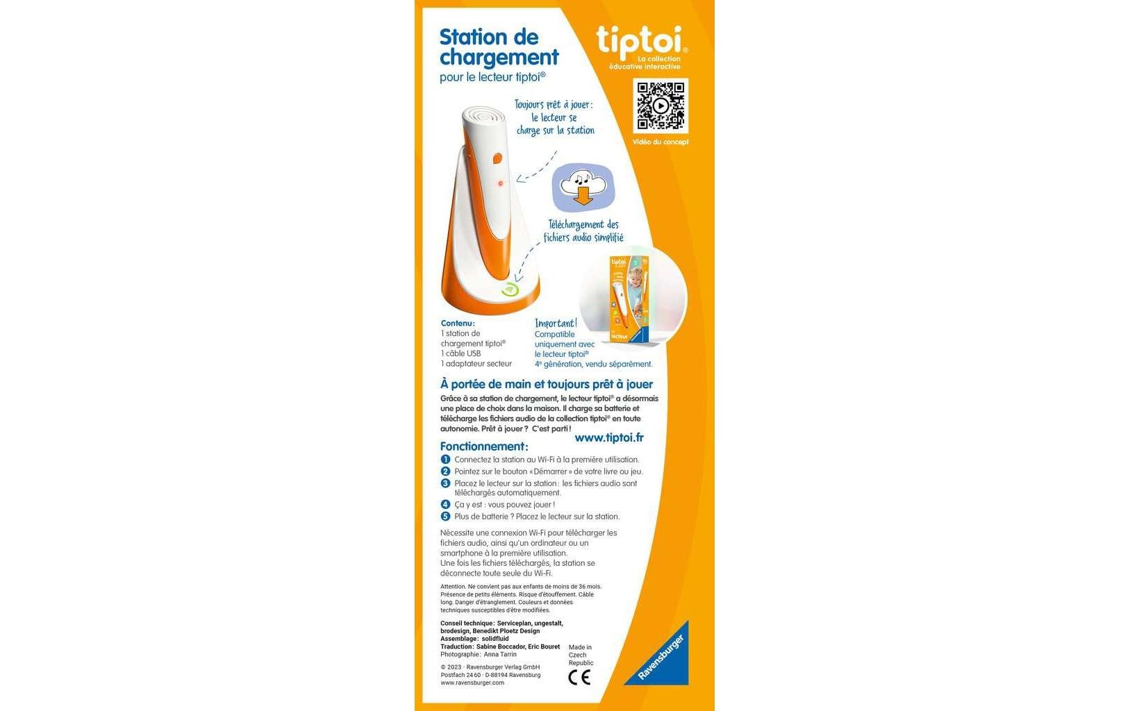 Ravensburger Stift & Zubehör – Tiptoi Ladestation, für Tiptoi-Stift, ab 3 Jahren, Französisch