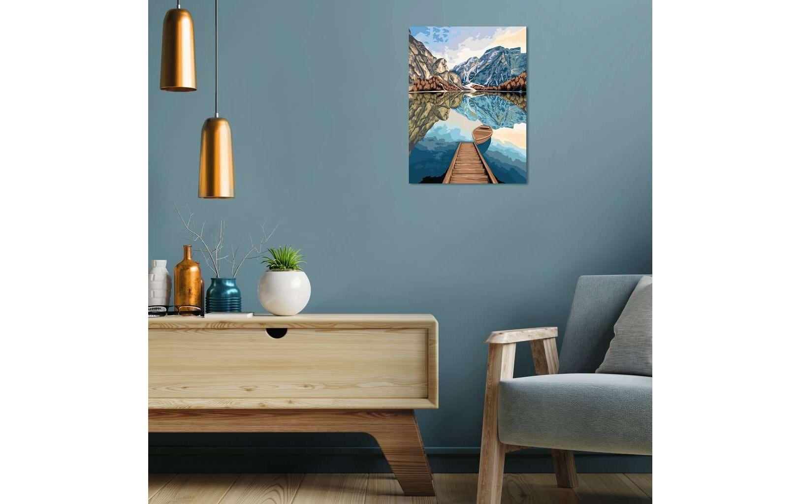 Ravensburger Creart Lake Views Serie B – Malen-nach-Zahlen-Set – See – 40 × 30 cm – ab 12 Jahren