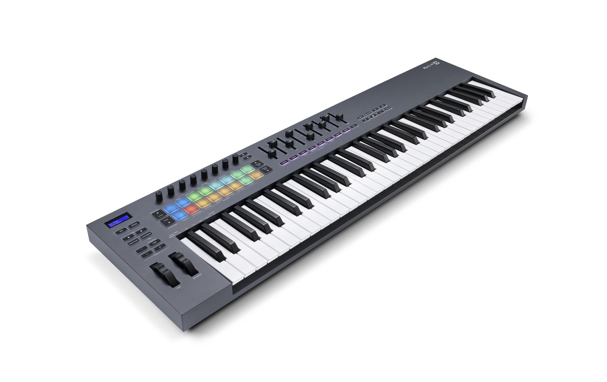 Novation FLkey 61 – 61-Tasten MIDI-Keyboard, USB, nicht gewichtete Tasten, Schwarz