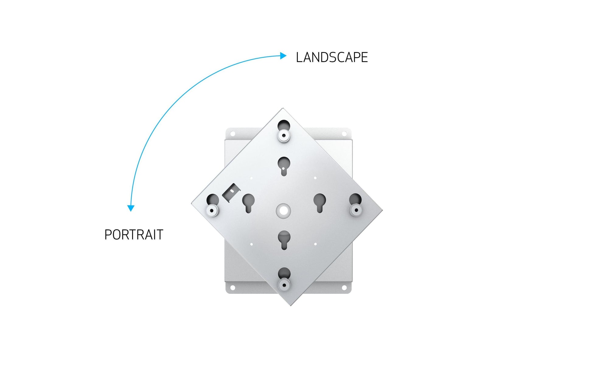 Multibrackets VESA Wandhalterung Flip 100/200 – Wandhalterung, drehbar, für 55", VESA 200×100, bis 35 kg, Silber