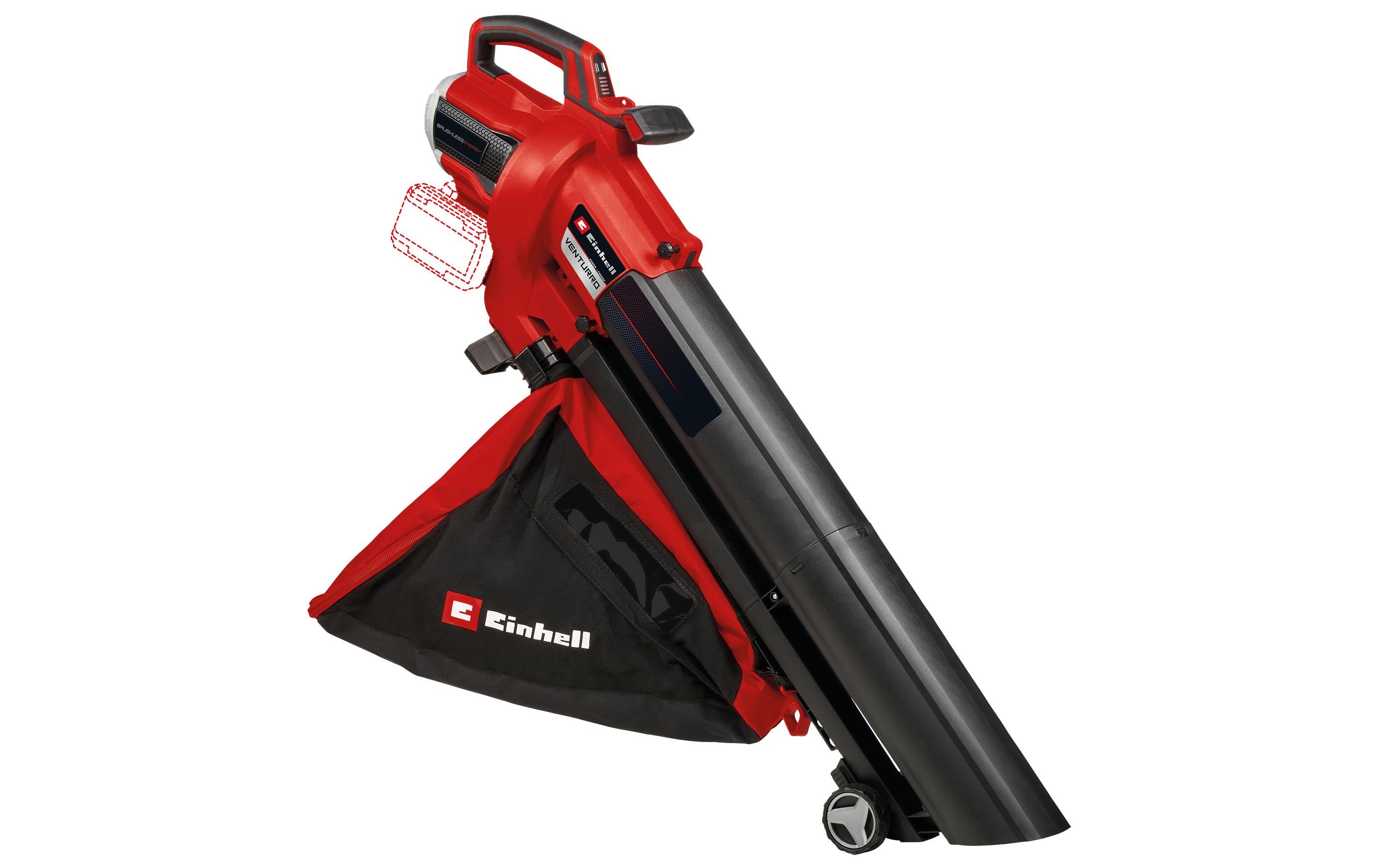Einhell professional Einhell VENTURRO 36/240 Laubbläser/Laubsauger – 36 V – 240 km/h – Solo, inkl. Fangsack – Power X-Change