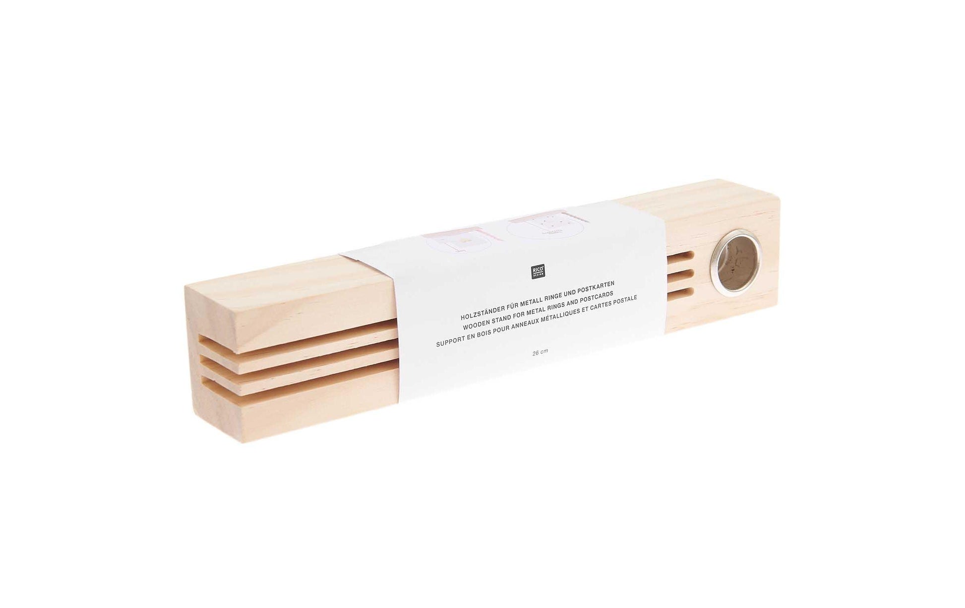 Rico Design Holzständer – Kiefer, beige – 26 × 5 × 4 cm