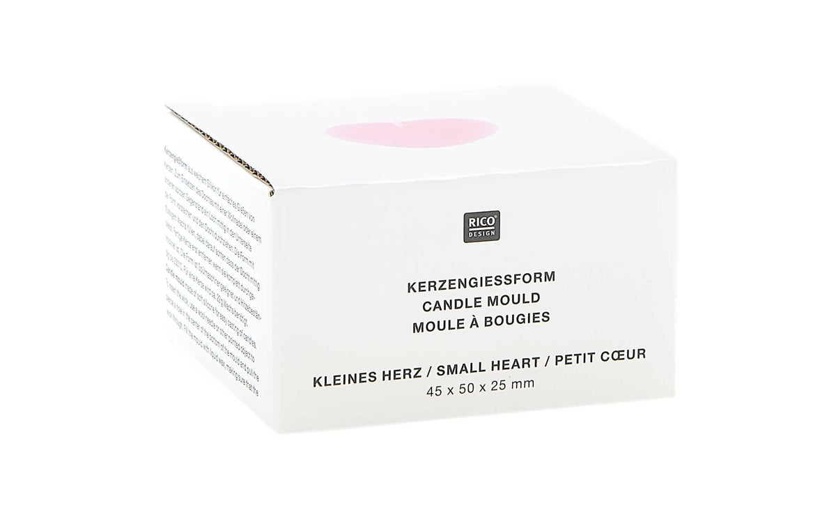 Rico Design Kerzengiessform – Herz – Silikon – 60 × 56 × 33 mm – 1 Stück