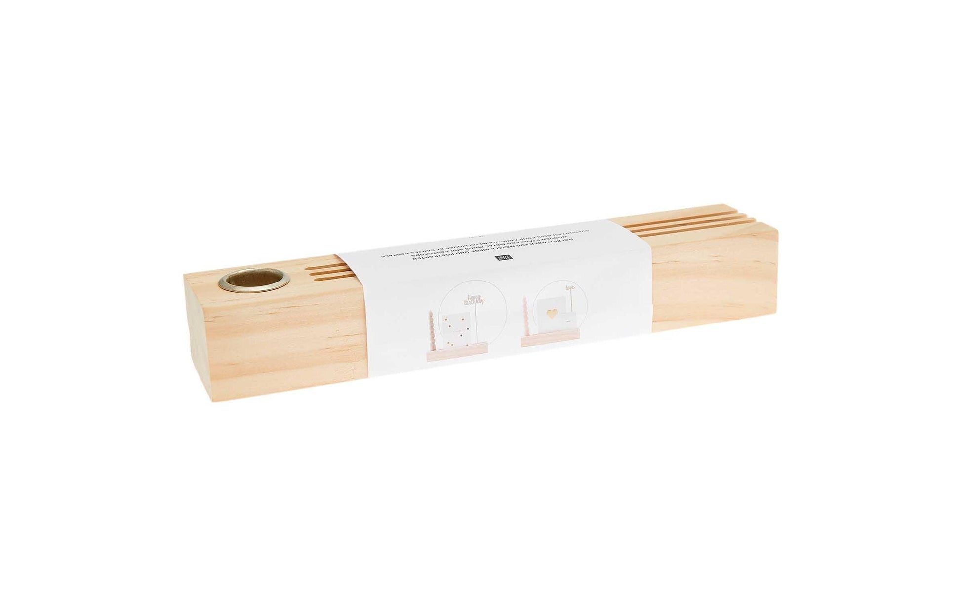 Rico Design Holzständer – Kiefer, beige – 26 × 5 × 4 cm