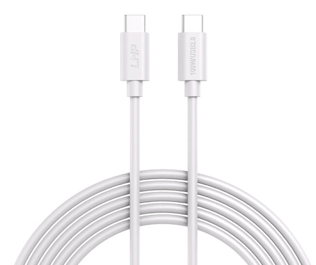 LMP USB-C auf USB-C Kabel – USB 2.0 (480 Mbit/s) – 0,5 m – PD 100 W – Weiss – für iPhone 15 und mehr