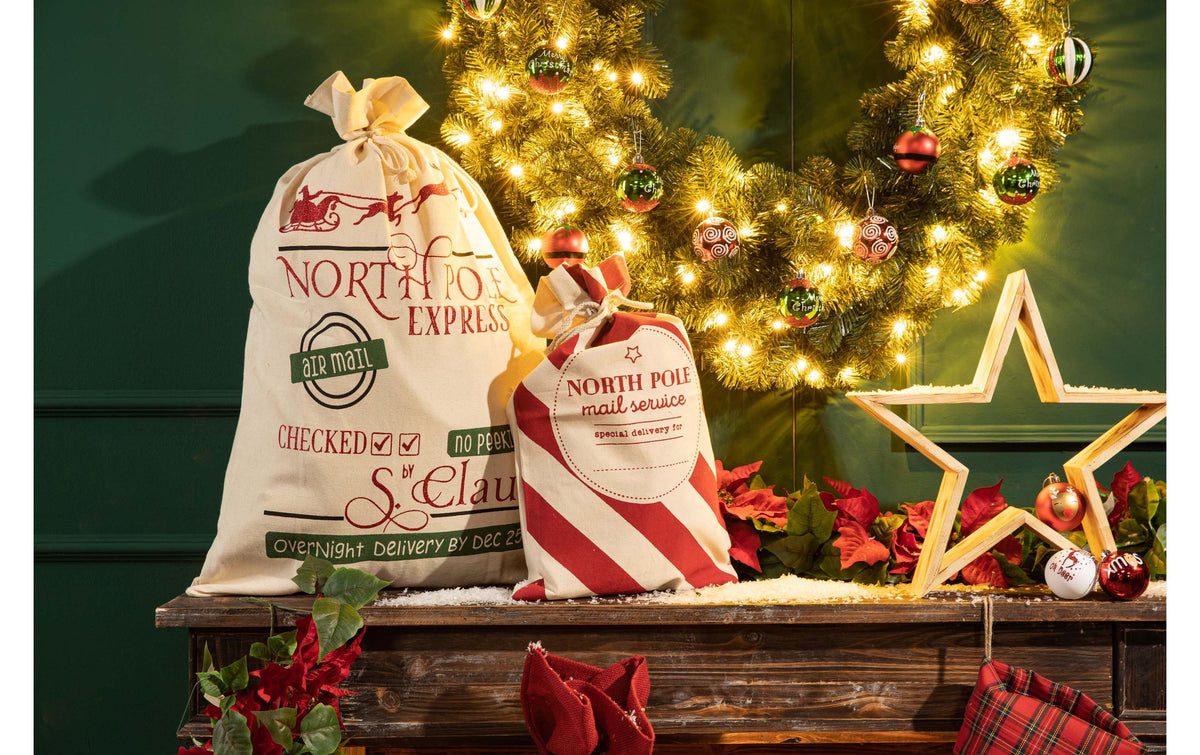 Dekomat Weihnachts-Geschenktasche 'Special Delivery' – Jute, Mehrfarbig, 7366540, 1 Stück