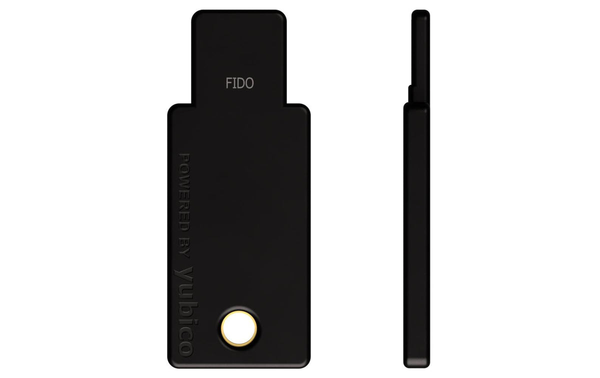 Yubico USB-Sicherheitsschlüssel – USB-A, NFC – FIDO2/U2F, IP68 – Schwarz – für Windows, macOS, ChromeOS und mehr