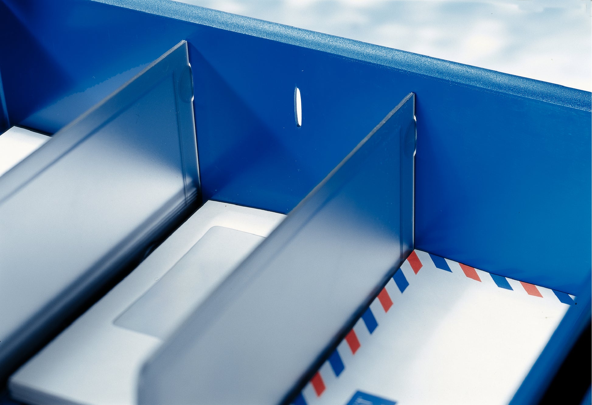 Leitz Briefkorb – Kunststoff, für A3, C3, stapelbar, mit Beschriftungsfeld, blau