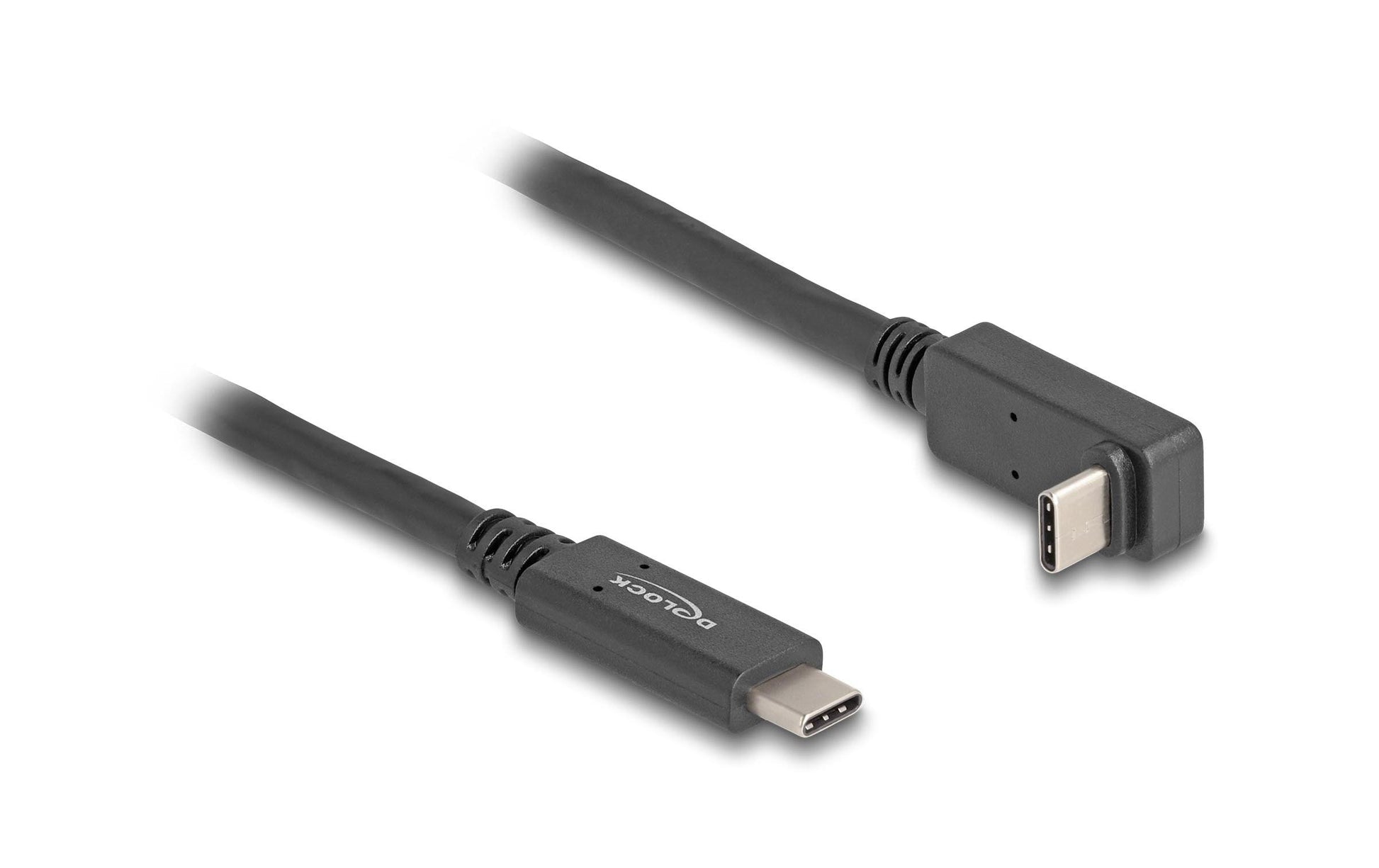 DeLOCK USB-C auf USB-C Kabel – USB 3.2 Gen 1 (5 Gbit/s) – 2 m – PD 60 W – 4K/60 – Abgewinkelt