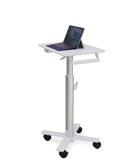 Ergotron StyleView SV10 – Tablet-Wagen, höhenverstellbar (38 cm), Weiss, Aluminium, für Microsoft Surface