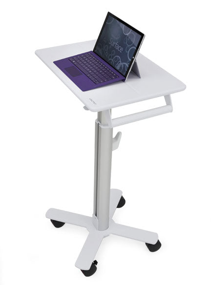 Ergotron StyleView SV10 – Tablet-Wagen, höhenverstellbar (38 cm), Weiss, Aluminium, für Microsoft Surface