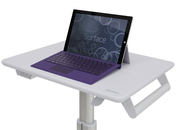 Ergotron StyleView SV10 – Tablet-Wagen, höhenverstellbar (38 cm), Weiss, Aluminium, für Microsoft Surface