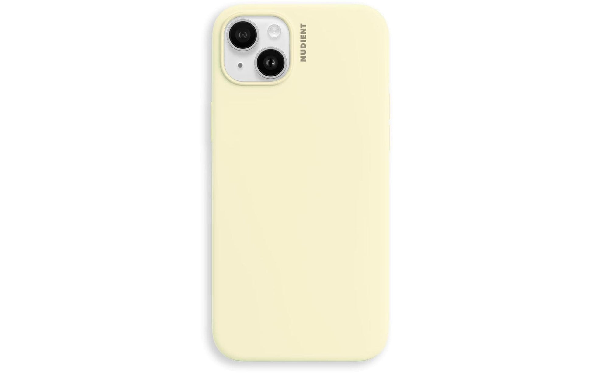 Nudient Base Case Rückcover – für Apple iPhone 14 Plus, Mikrofaser+Silikon, Blassgelb