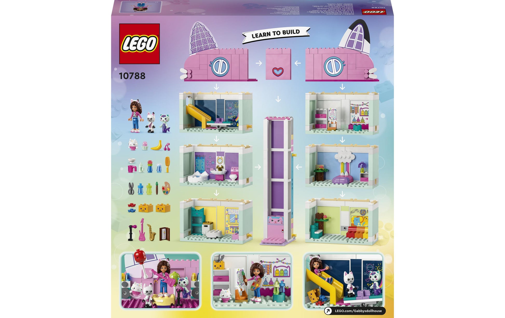 LEGO 3D Puzzle Gabbys Puppenhaus – 498 Teile – 31 × 34 × 9 cm – ab 4 Jahren