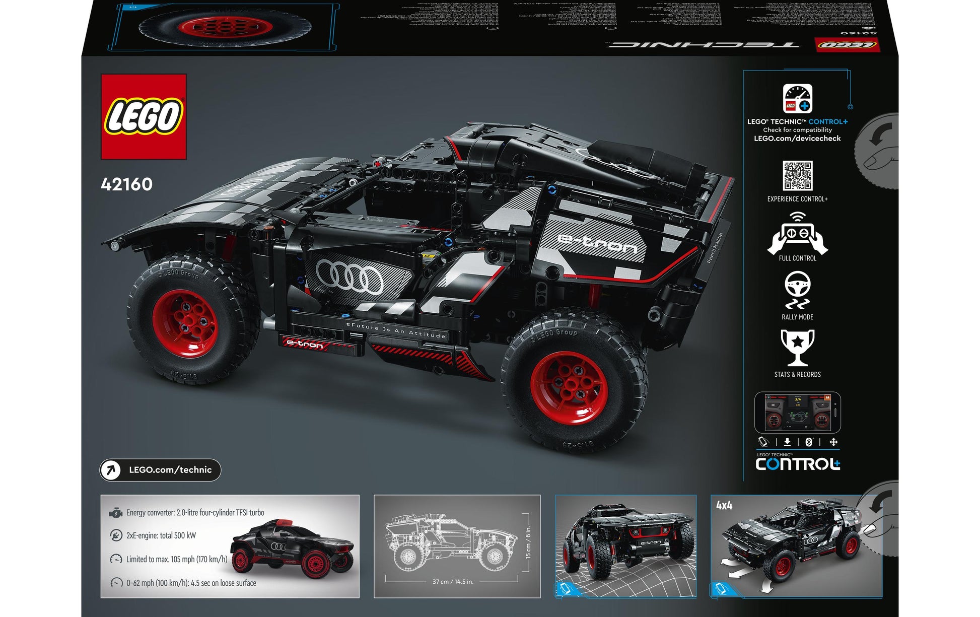 LEGO Technic Audi RS Q e-tron 3D-Puzzle – 914 Teile – 19 × 15 × 37 cm – ab 10 Jahren